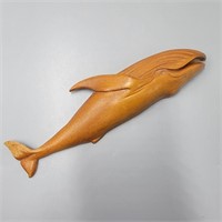 Blue Whale Carved Wall Art
