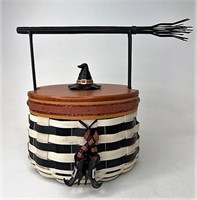 Longaberger Wicked witch with Protector lid & tie