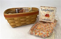 Longaberger Candy corn with Liner and Protector