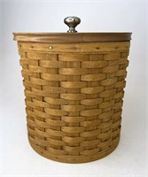 Longaberger Large canister with lidded protector