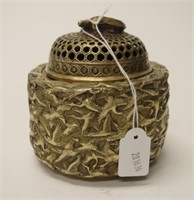 Chinese decorated brass censer