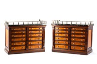 PAIR OF 19th C SIGNED GILLOW & CO ENGLISH CHESTS