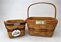 Longaberger Bee Baskets one with Protector and