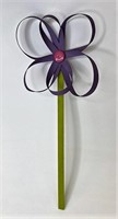Longaberger NIB Violet button flower