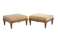 PAIR OF 18th C FRENCH FOOTSTOOLS