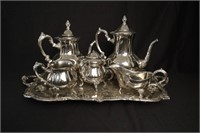 International silver plate tea set - 6pc set