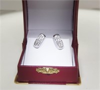 18kt gold Huggie Diamond Earrings