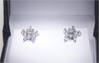 14kt Gold & Diamond Snowflake earrings