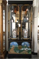 Chinese lacquered 2 door cabinet