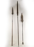 African Iron & Wood spears - 3 pcs