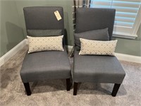 TWO (2) UPHOLSTERED SIDE CHAIRS