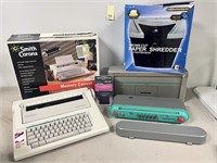 Sharp Radio/Cassette, Smith Corona, Paper Shredder