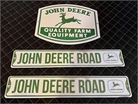 3 x Metal John Deere Signs