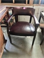 Burgundy Leather Office  Chair