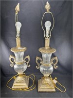 Pair of Hollywood regency urn style Table Lamps