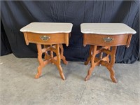 Pair of "Lexington" Oak Nightstands