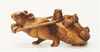 Japanese carved boxwood Mouse netsuke