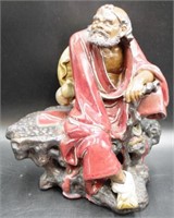 Large Chinese ceramic Seated Sage figure