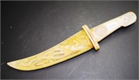Chinese carved bone Dagger