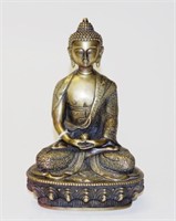 Oriental brass Buddha Figure