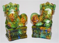 Pair Chinese ceramic Temple Dogs