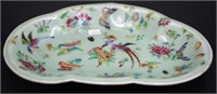 Chinese painted celadon Serving Dish