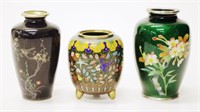 Two various Japanese cloisonne posy vases