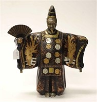 Japanese brass decorated Mikado Emperor figure
