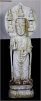 Large Chinese carved stone Guan Yin figure