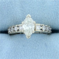 1 1/2 ct TW Marquise Diamond Engagement Ring in 14