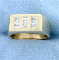 Designer 1/2ct TW Baguette Diamond Ring in 14K Yel