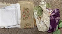 Flat Of Misc. Textiles And Linens
