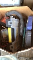 Box of misc automotive, tools, hardware