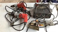 Battery Charger, Milwaukee Drills, Rockwell Saw