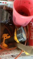 Hammers, DeWalt charger & cordless drill,
