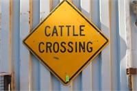 LARGE "CATTLE CROSSING" SIGN