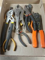 Vise Grip, Channel Lock Pliers, Wire Cutters And