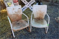 LOT OF TWO VTG. PATIO CHAIRS