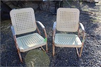 LOT OF TWO VTG PATIO CHAIRS