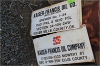 LOT OF TWO OIL LEASE SIGNS