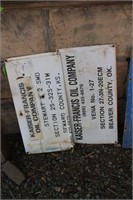 LOT OF TWO OIL LEASE SIGNS