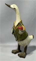 Cute Goose Figurine - Wood