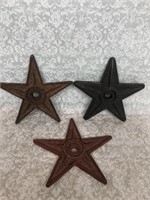Vintage lot of cast iron decorative stars