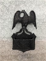 Vintage cast metal Eagle match safe