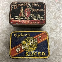 Vintage lot of 2 advertising Tobacco tins