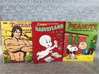 Vintage lot of coloring books Tarzan Casper and