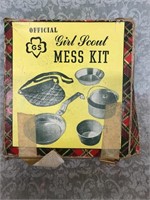 Vintage Girl Scout mess kit with original box