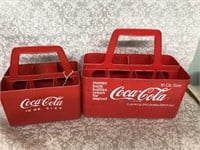 Vintage lot of 2 Coca cola plastic bottle