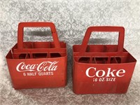 Vintage lot of 2 plastic Coca Cola bottle