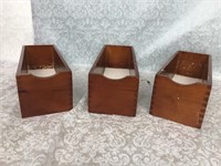 Vintage wood boxes dovetailed
